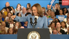 Vice President Kamala Harris delivering remarks in Raleigh, North Carolina | Screenshot, ABC News