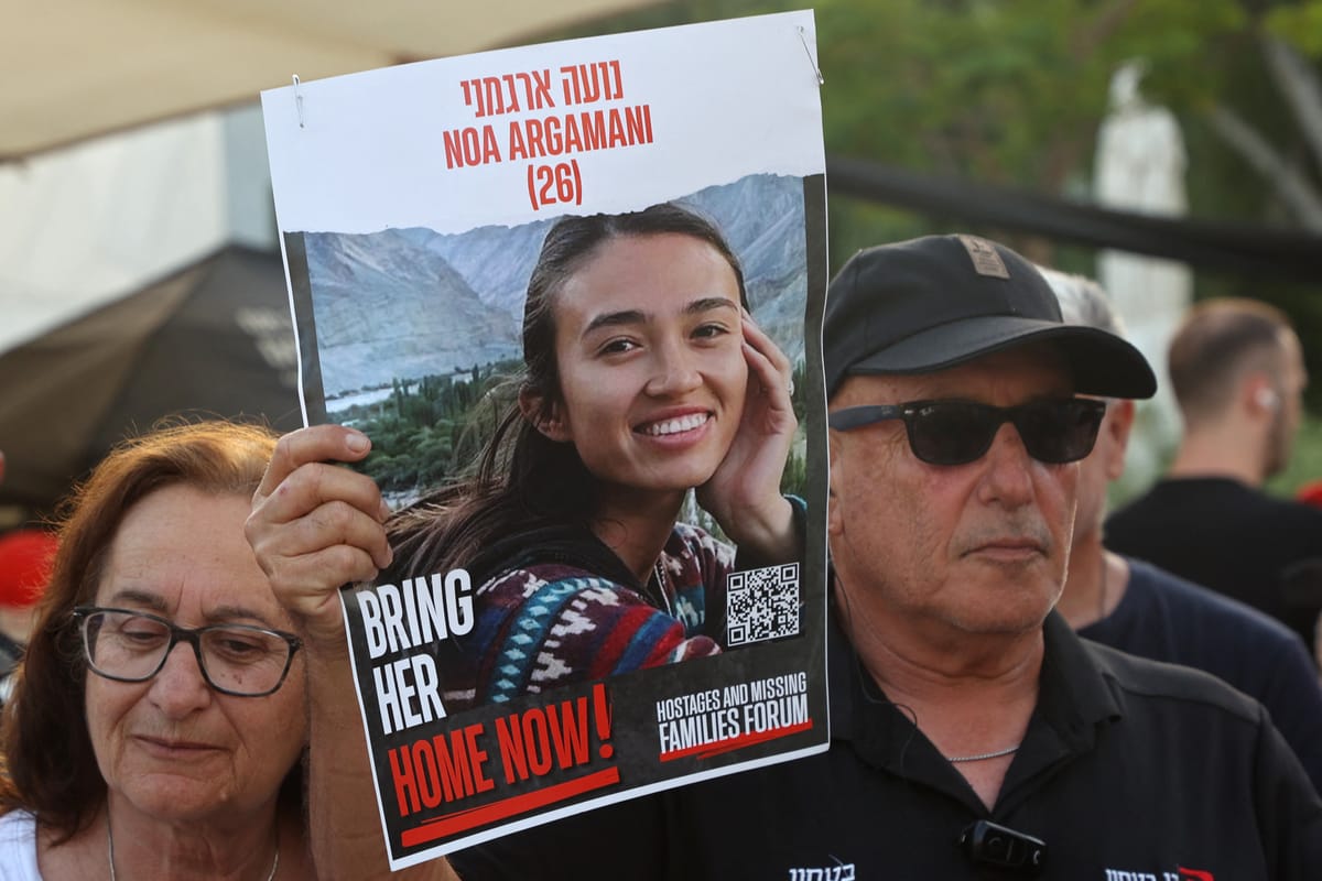 Noa Argamani became the face of Israelis being held in Gaza. Photo by GIL COHEN-MAGEN/AFP via Getty Images