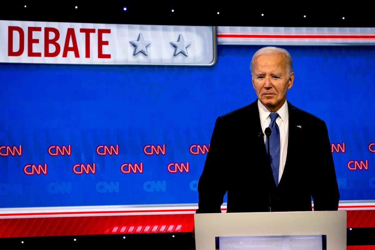 US President Joe Biden during the first presidential debate. Image: Eva Marie Uzcategui/Getty Images