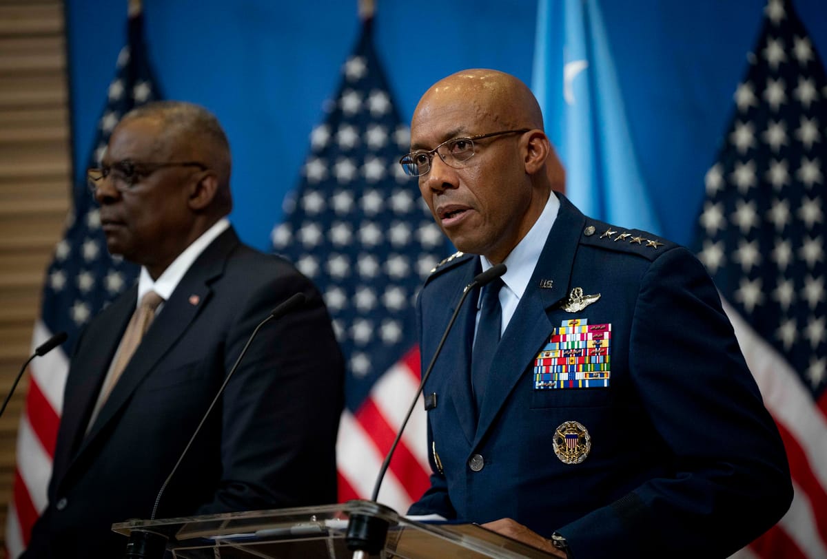 U.S. Air Force Gen. Charles Q. Brown, Jr. in Brussels, Belgium, in October 2023. (DOD Photo by Benjamin Applebaum)