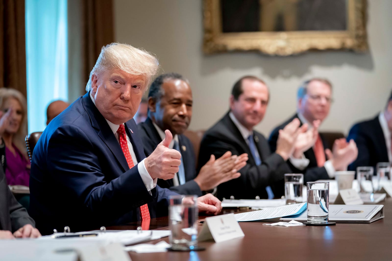 President Donald J. Trump participates in a cabinet meeting in 2019. (Official White House photo by Tia Dufour)