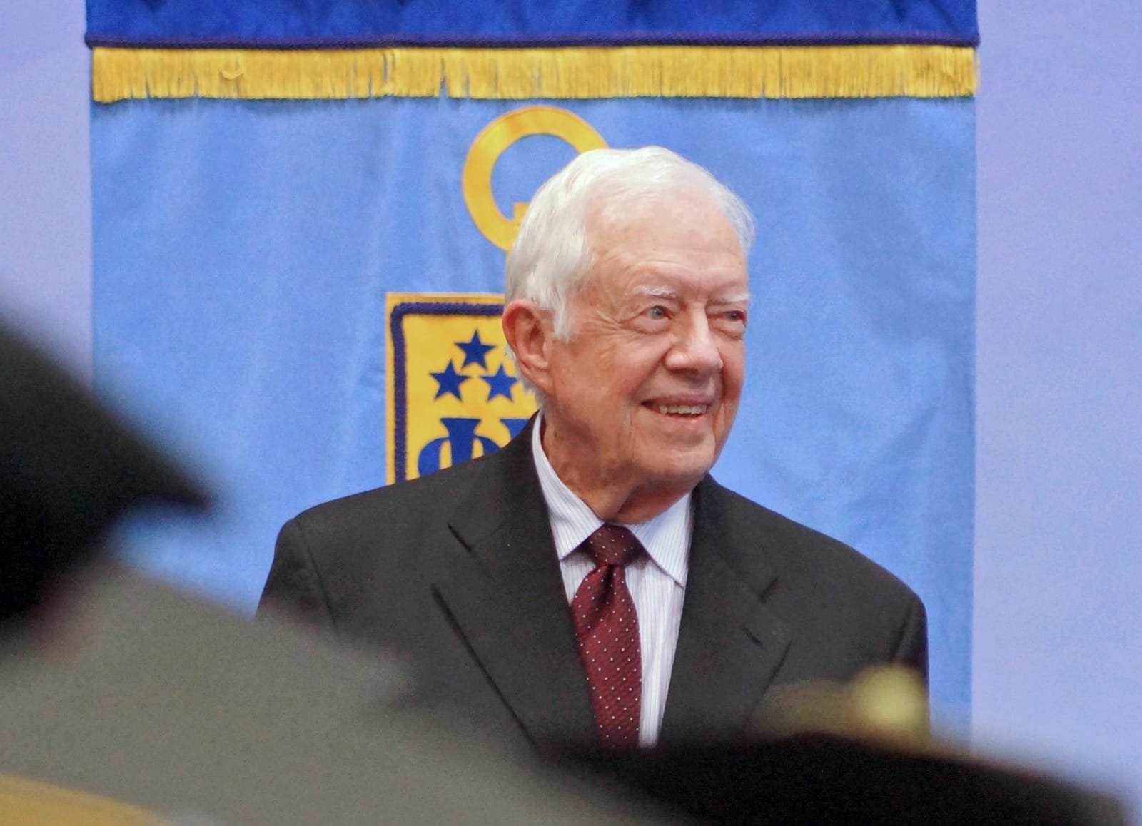 Carter, in 2014, after a speaking event in Florida. Image: Randy von Liski / Flickr