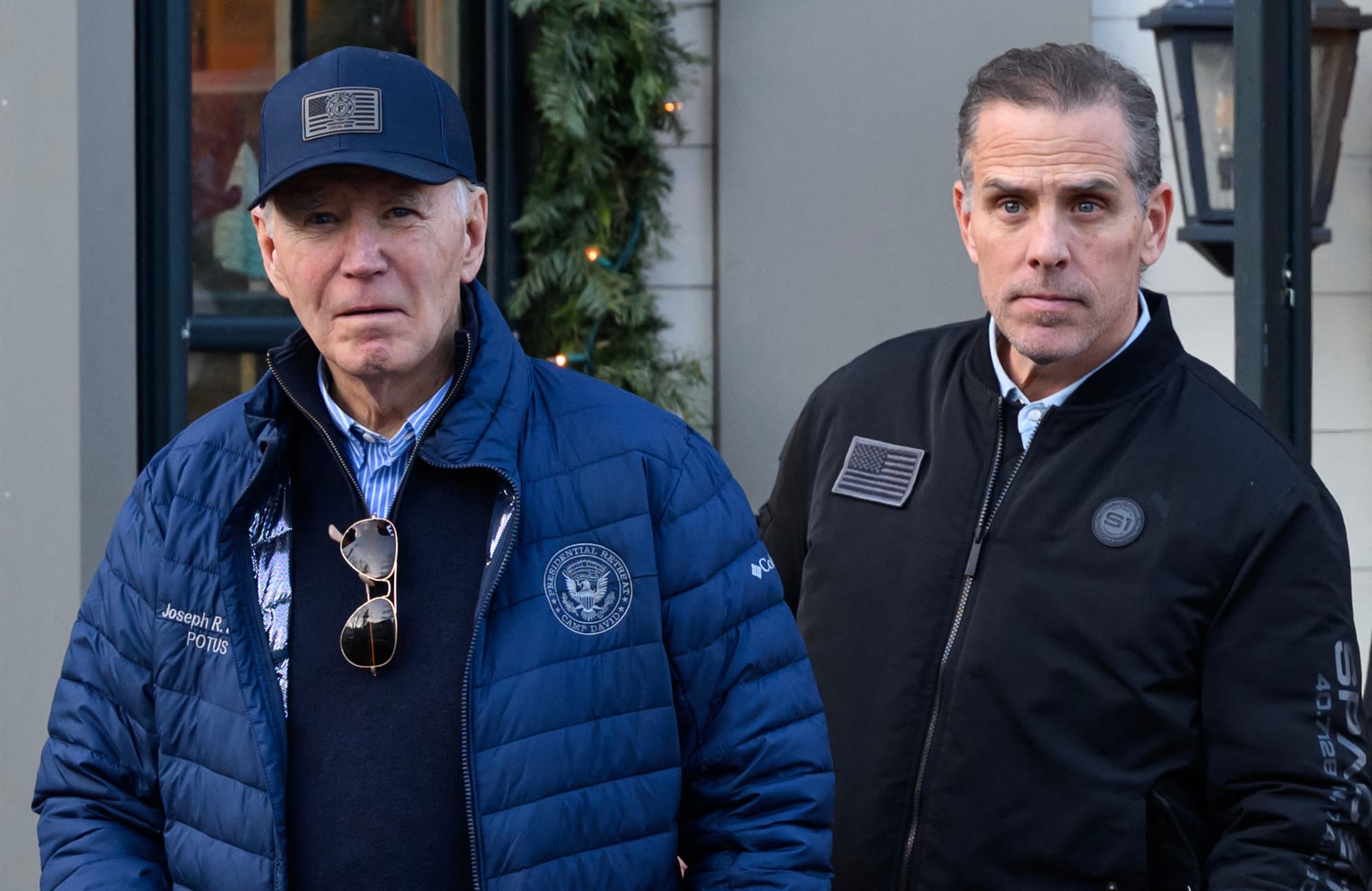 President Biden and son Hunter Biden in Nantucket, MA, in November. Image: MANDEL NGAN/AFP via Getty Images