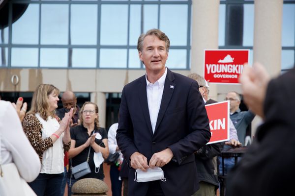 Glenn Youngkin during early voting in Fairfax. Photo: Glenn Youngkin