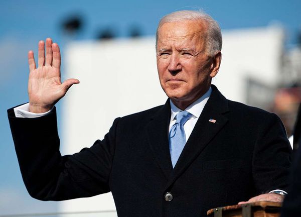 Joe Biden being sworn is as president. He now faces the potential of a third party challenger. 