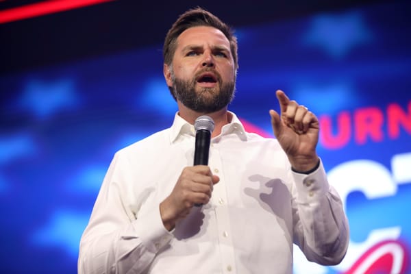 U.S. Senator J.D. Vance talking at Turning Point USA. Image: Gage Skidmore