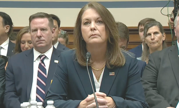 Secret Service Director Kimberly Cheatle testifying before Congress. Image: WSJ/YouTube